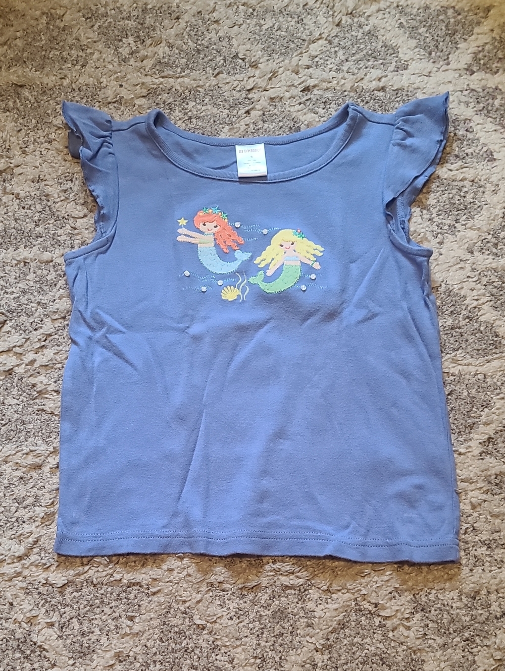 10 for $25 - Gymboree Girls 5 Purple-Blue Short Sleeve Top with Mermaids